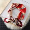 Fashion Floral Silk Square Scarf - Image 4