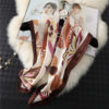 Fashion Floral Silk Square Scarf - Image 6