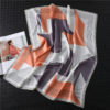 Fashion Geometric Print Silk Square Scarf - Image 2
