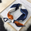 Fashion Geometric Print Silk Square Scarf - Image 3