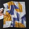Fashion Geometric Print Silk Square Scarf - Image 6