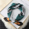 Fashion Latter Print Silk Square Scarf