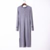 Fashion Long Sleeve Slim Sexy Split Body Con Casual Sweater Dress - Image 7