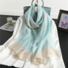 Fashion Luxury Striped Silk Scarf - Image 2