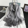 Fashion Luxury Striped Silk Scarf - Image 3
