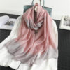 Fashion Luxury Striped Silk Scarf - Image 4