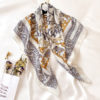 Fashion Print Square Silk Scarf