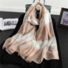 Fashion Silk Wool Striped Scarf - Image 2