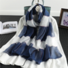 Fashion Silk Wool Striped Scarf - Image 3