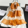 Fashion Silk Wool Striped Scarf