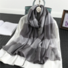 Fashion Silk Wool Striped Scarf - Image 4