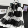 Fashion Silk Wool Striped Scarf - Image 6