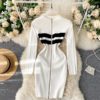 Fashion Striped Elastic Slim Pencil Body Con Dress - Image 3