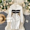 Fashion Striped Elastic Slim Pencil Body Con Dress - Image 4