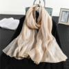 Fashion Striped Silk Long Scarves - Image 5