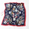 Floral Print Silk Square Neck Scarves - Image 2