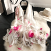 Flower Print Silk Scarves
