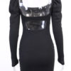 Gothic Jewel Neck Backless Sexy Long Sleeves Pencil Bodycon Dresses - Image 8