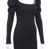 Gothic Jewel Neck Backless Sexy Long Sleeves Pencil Bodycon Dresses - Image 9