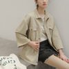 Harajuku Streetwear Solid Turn Down Collar Pockets Coat - Image 2