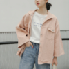 Harajuku Streetwear Solid Turn Down Collar Pockets Coat - Image 7