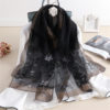 High Quality Embroidery Floral Silk Wool Scarf - Image 8