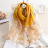 High Quality Embroidery Floral Silk Wool Scarf - Image 3