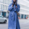 Long Pockets Lace Up Long Sleeves Casual Hooded Coat Outerwear - Image 3