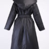 Long Pockets Lace Up Long Sleeves Casual Hooded Coat Outerwear - Image 8
