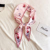 Long Silk Floral Print Neck Scarves - Image 2