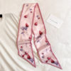 Long Silk Floral Print Neck Scarves - Image 4