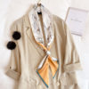Long Silk Floral Print Neck Scarves - Image 5