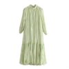Long Sleeve Loose Pleated Dress - Image 2