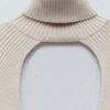 Long Sleeves Turn Collar Acrylic Sweaters - Image 3