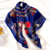 Luxury 100% Silk Printed Square Scarves - Image 8
