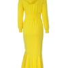 Maxi Dresses Long Sleeves Polyester Floor Length Hooded Dress - Image 3