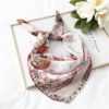 New Silk Square Neck Floral Print Scarf - Image 2