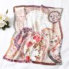 New Silk Square Neck Floral Print Scarf - Image 3
