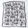 New Silk Square Neck Floral Print Scarf - Image 4