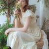 Nightdress Pajamas V-Neck Short Sleeves Cotton Sleepwear - Image 2