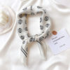 Printed Real Silk Small Square Neck Scarf - Image 10