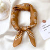Printed Real Silk Small Square Neck Scarf - Image 6
