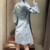 Puff Long Sleeve High Street Button Up Dress - Image 2