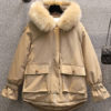 Puffer Coats Long Sleeves Polyester Thicken Coat Outerwear