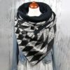 Rhombus Printing Versatile Thick Warm Shawl Fashion Scarf - Image 2