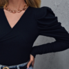 Rib-Knitted Solid Elegant T-shirts - Image 5