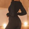 Sexy Deep V Neck Jumpsuit Loose Stretch Short Romper - Image 5