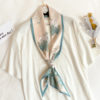 Silk Long Skinny Scarf for Neck