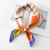 Square Neck Tie Cartoon Girl Print Silk Scarf - Image 2