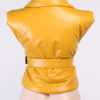 Stand Collar Sleeveless Leather Vest Jacket - Image 7